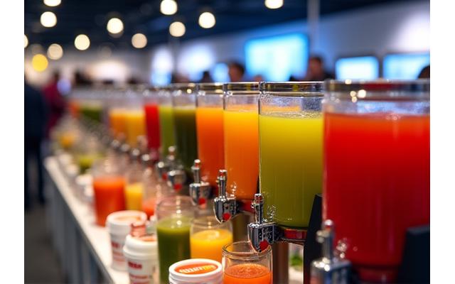 Stesen minuman jus buah-buahan di acara persidangan