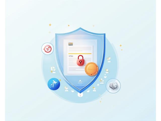 Ilustrasi digital proses pengumpulan data yang selamat dengan ikon borang dan kuki yang dilindungi