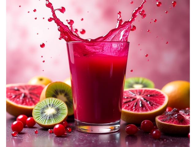 Jus buah-buahan tropika untuk tenaga segera.