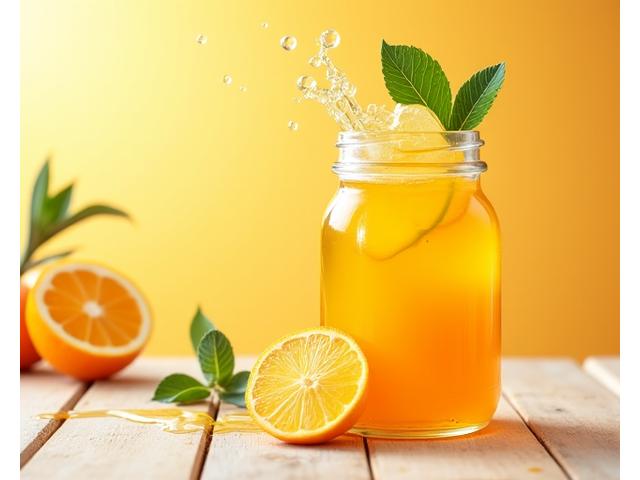 Jus peningkat imuniti penuh dengan vitamin C seperti oren dan lemon.